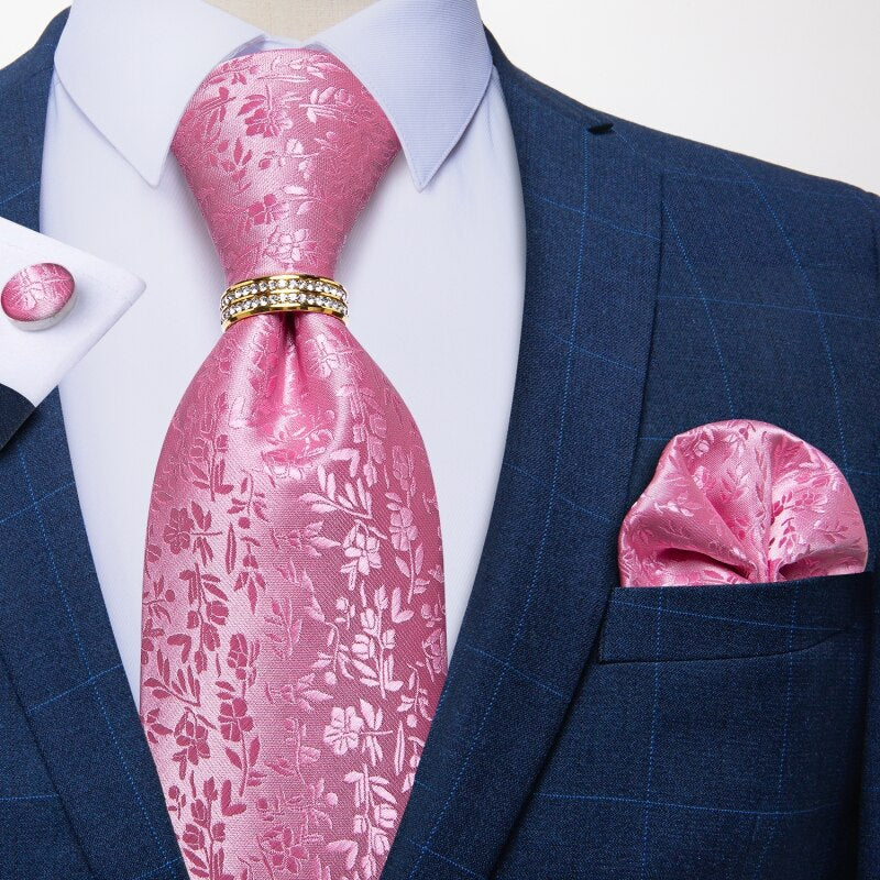 Corbata de Flores Rosa
