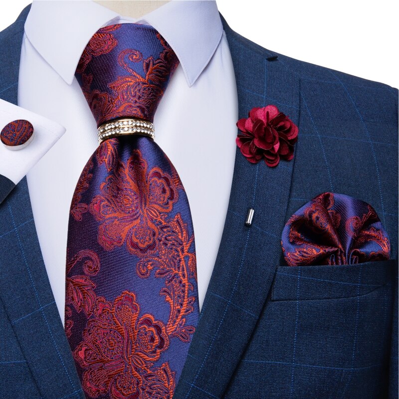 Corbata de moda para hombre, corbata clásica de seda de 8cm, corbatas de  flores a rayas a cuadros amarillas y azules, ropa de negocios para hombres