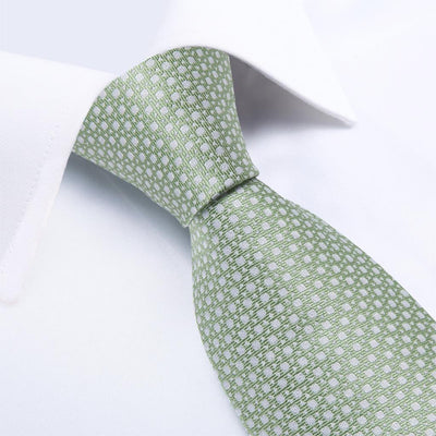 Corbata Verde Puntos Blancos