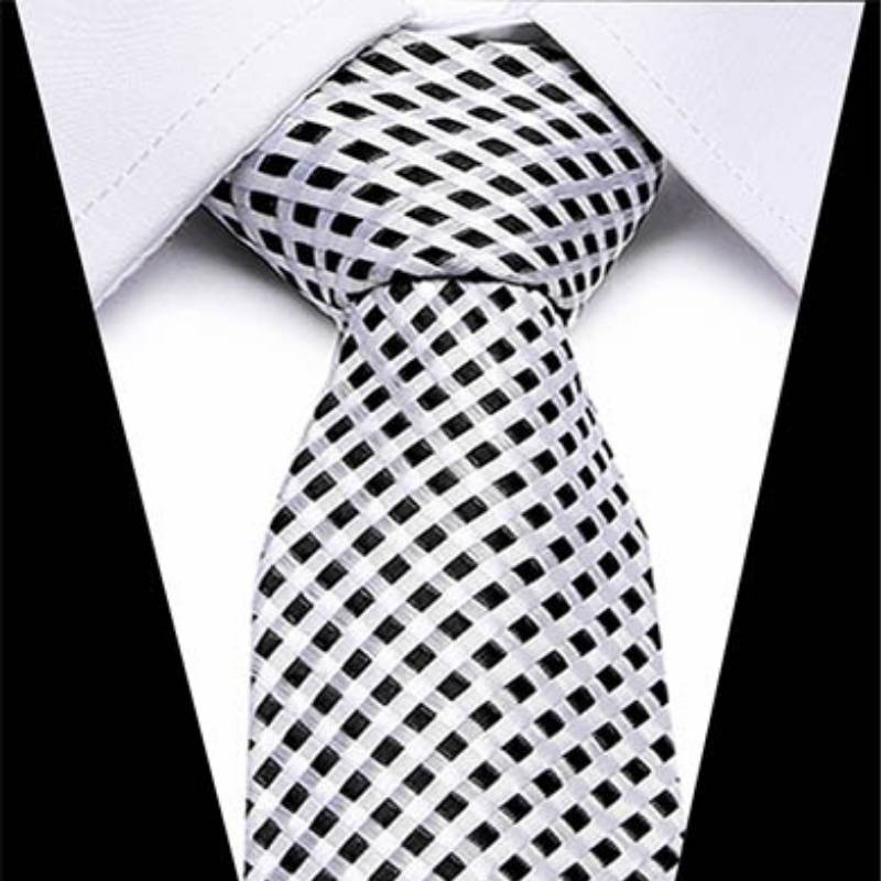 Corbata Blanca y Negra
