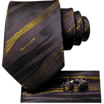 Corbata de Rayas Negras y Amarillas