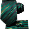 Corbata de Rayas Negras y Verdes