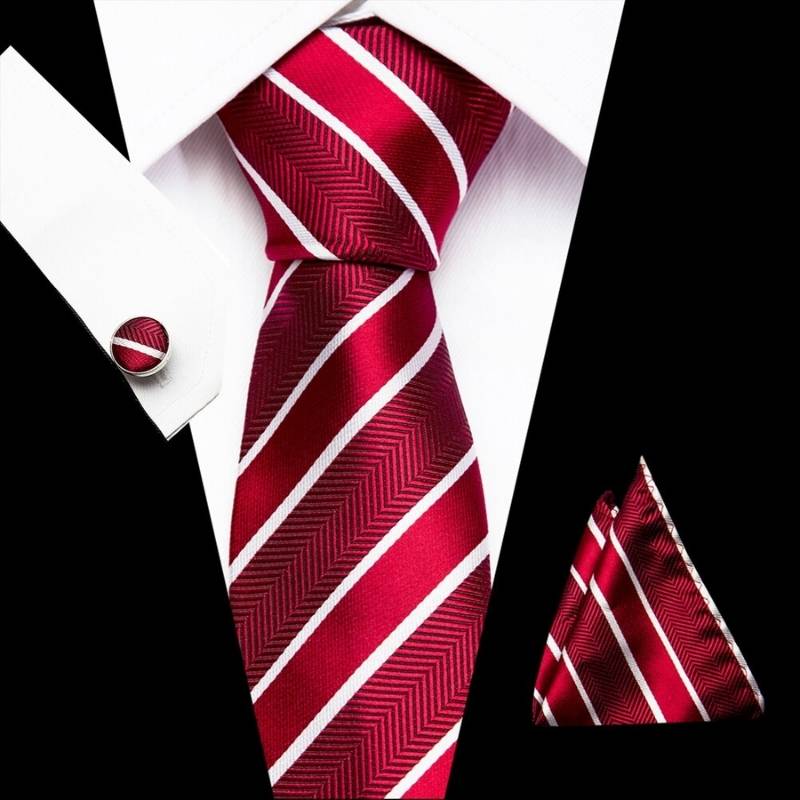 Corbata de Rayas Rojas