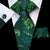 Corbata de Flores Verde Oscuro y Verde Claro