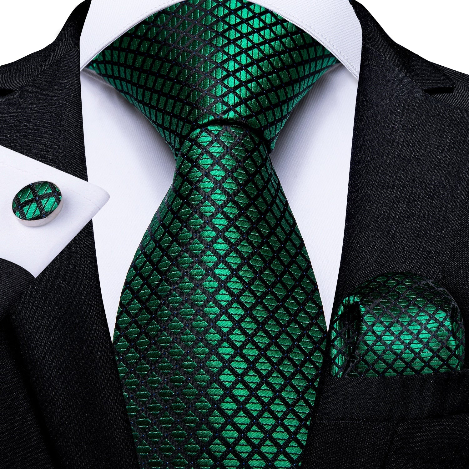 Corbata Negra y Verde