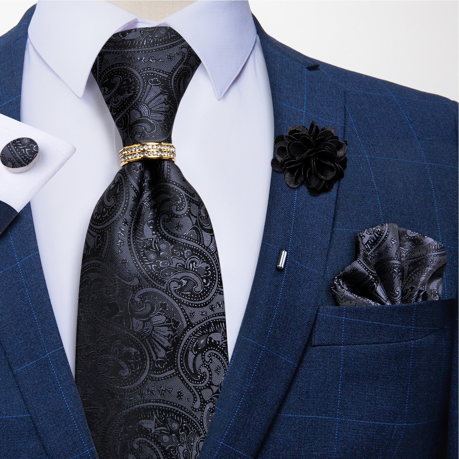 Corbata de Seda Negra