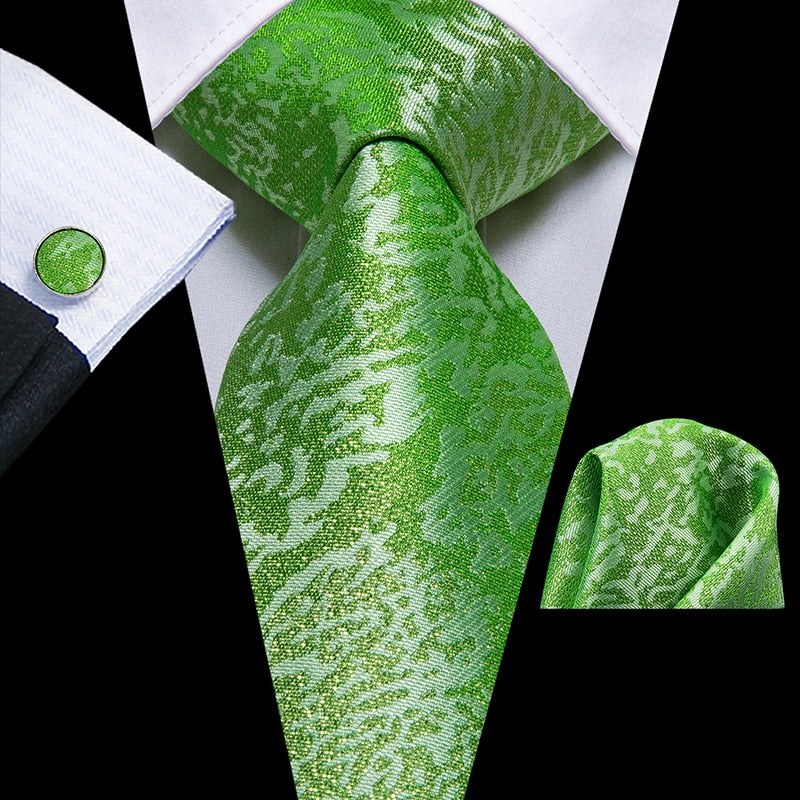 Corbata Verde con Estampado