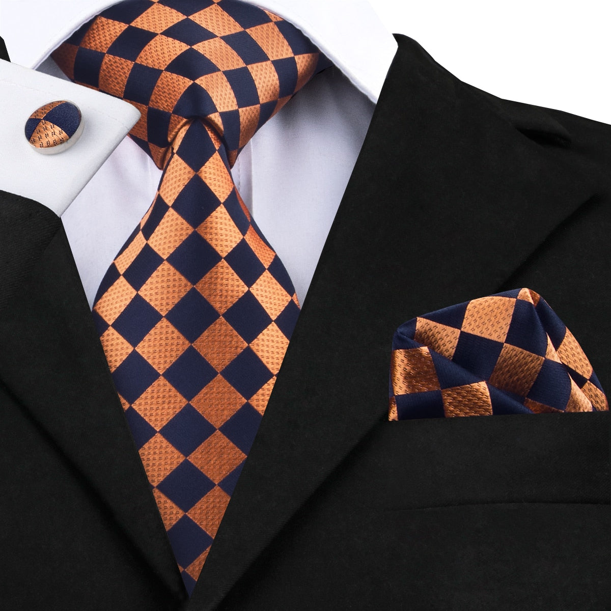 Corbata Naranja y Negra