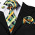 Corbata de Cuadros Amarillos, Verdes, Grises y Azules