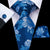 Corbata Azul Marino con Flores Blancas