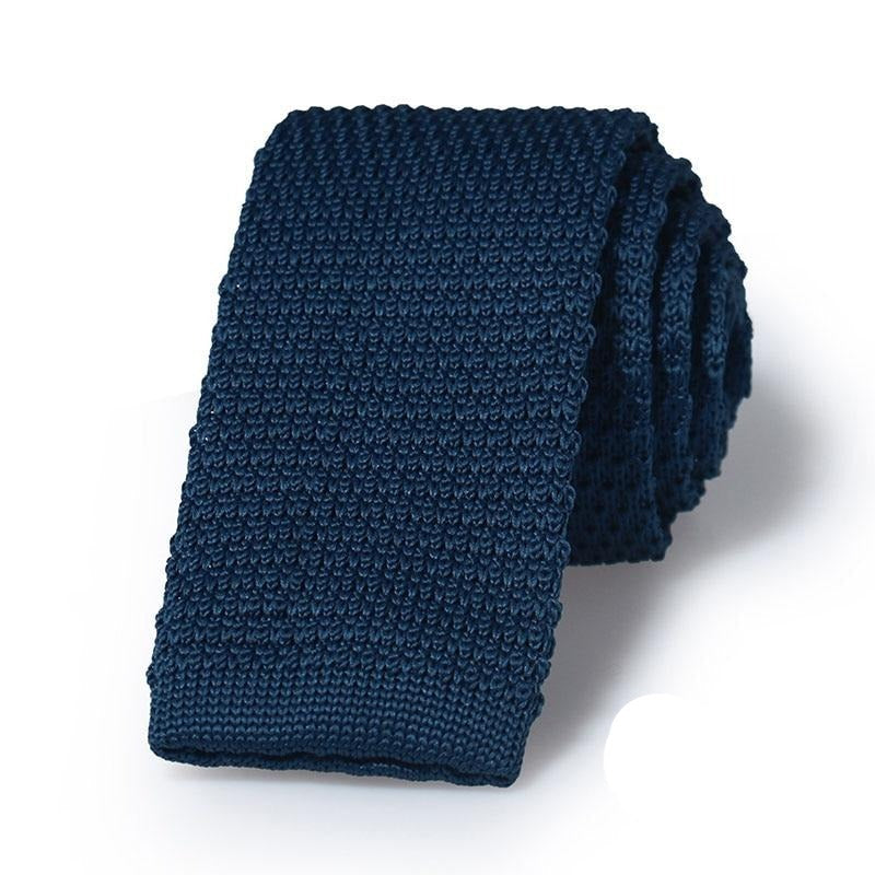 Corbata de Punto Azul Marino