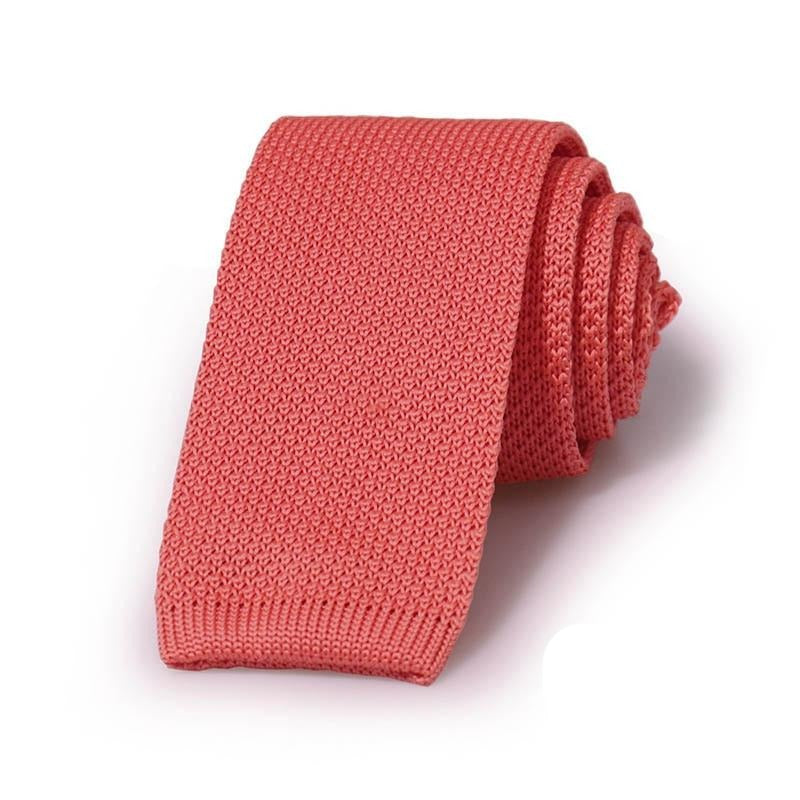 Corbata de Punto Rosa Coral