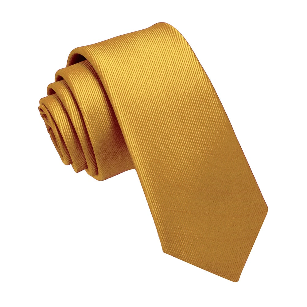 Corbata Amarilla Delgada