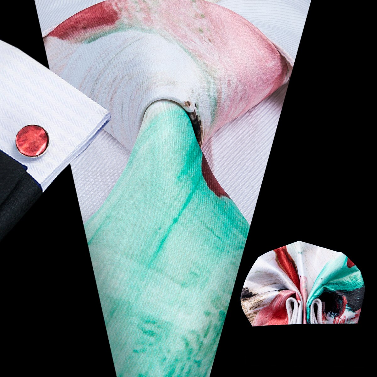 Corbata Blanca, Verde y Roja