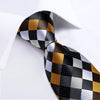 Corbata Negra, Blanca y Naranja