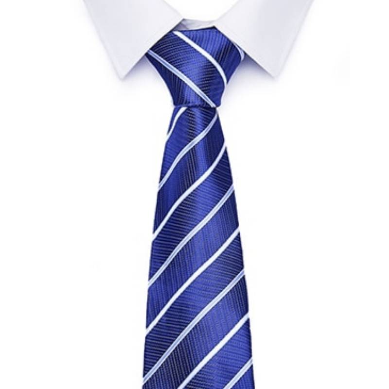 Corbata de Rayas Azul y Blanca