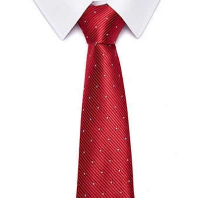 Corbata Roja con Puntos Blancos