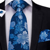 Corbata de Flores Azul