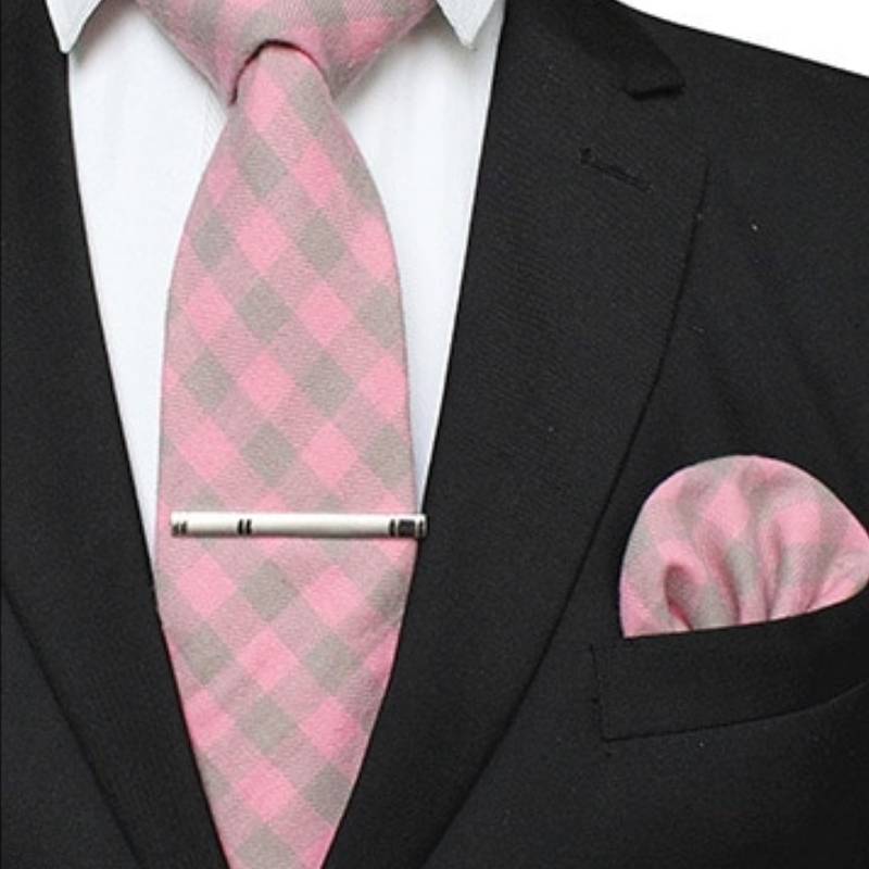 Corbata Rosa y Gris