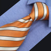 Corbata de Rayas Naranja