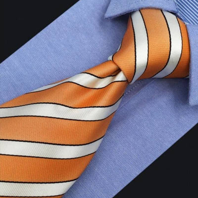 Corbata de Rayas Naranja