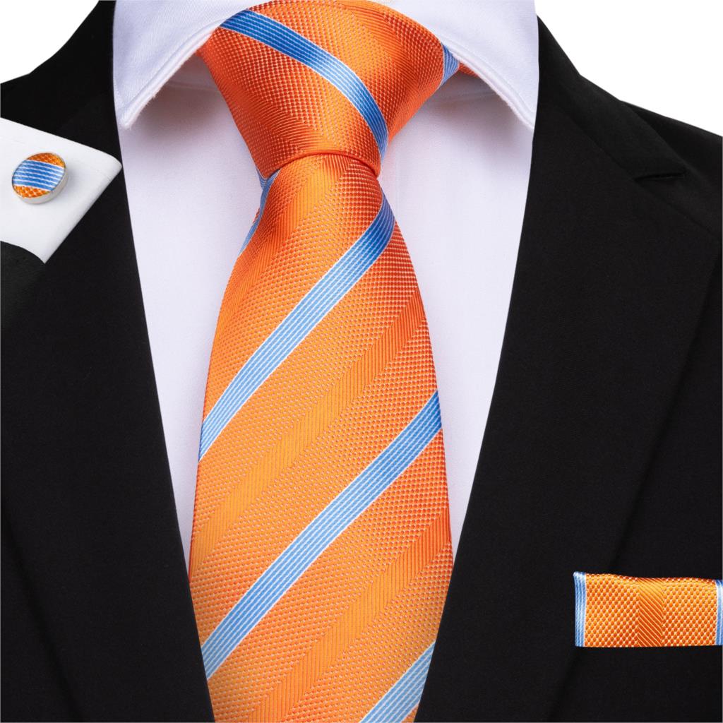 Corbata Azul y Naranja